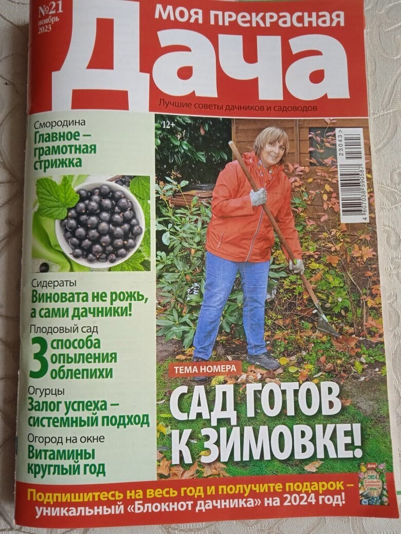 Сахар, аромат и пугало – моя седьмая публикация в журнале «Моя прекрасная дача» и очередной авторский гонорар.