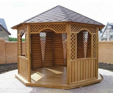 4 основных этапа строительства круглой закрытой беседки из дерева своими руками