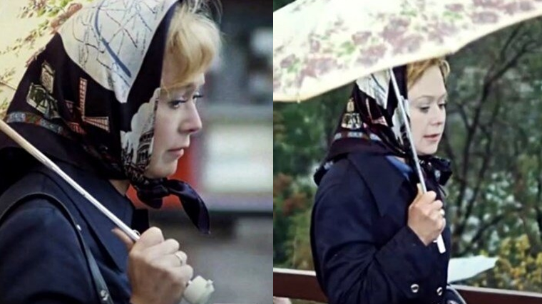 Обнаружен трогательный киноляп с зонтиком в фильме «Служебный роман»