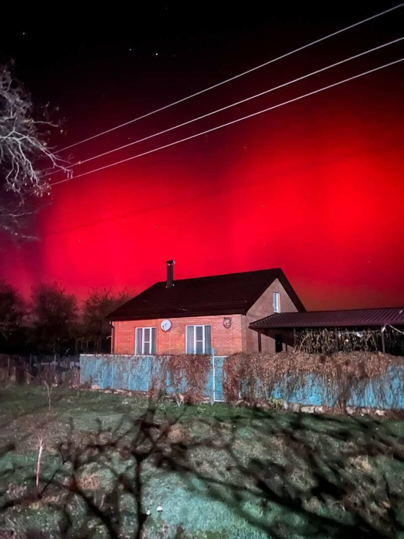 Полярное сияние на Северном Кавказе