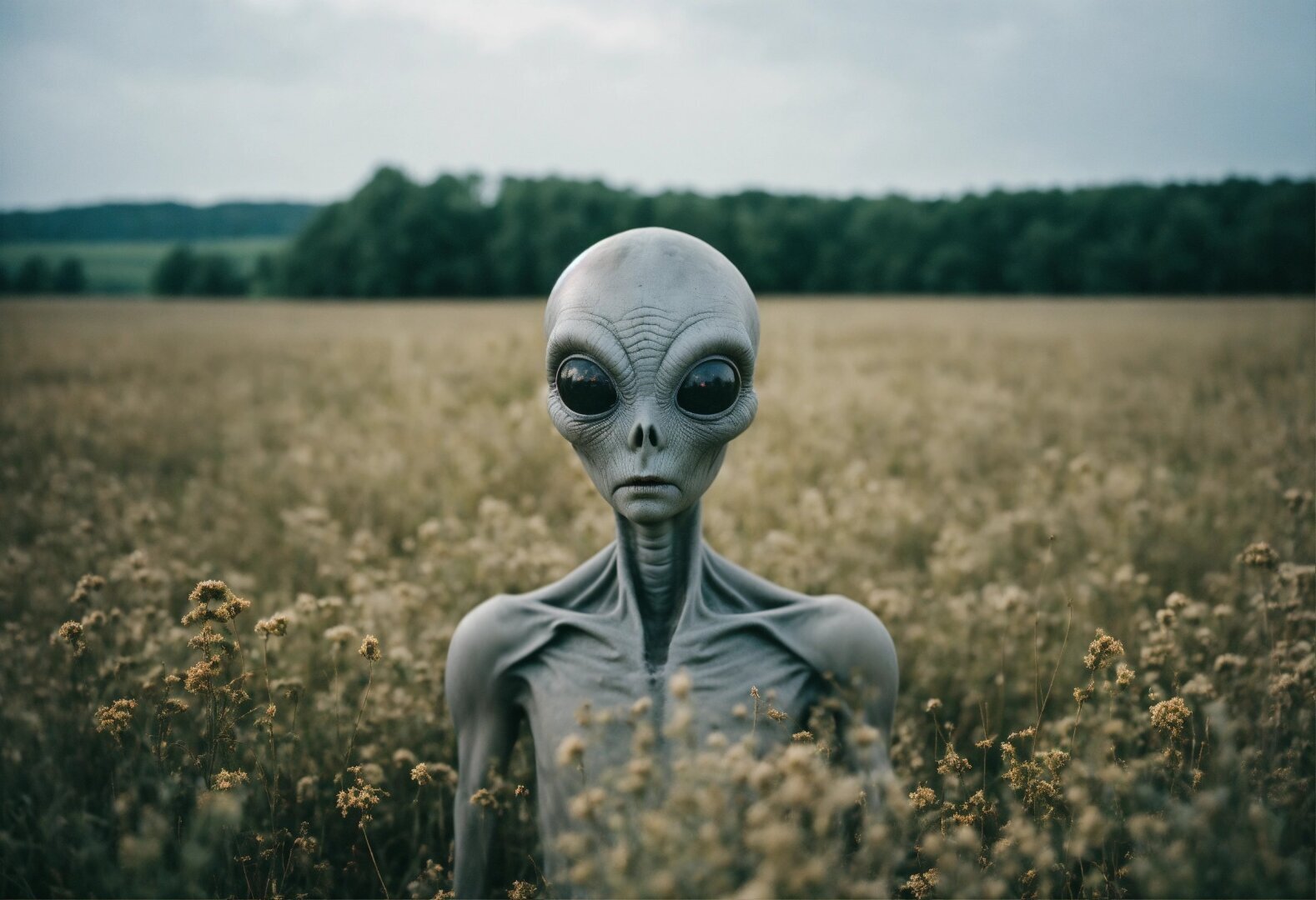 Очень жуткий серый инопланетянин
