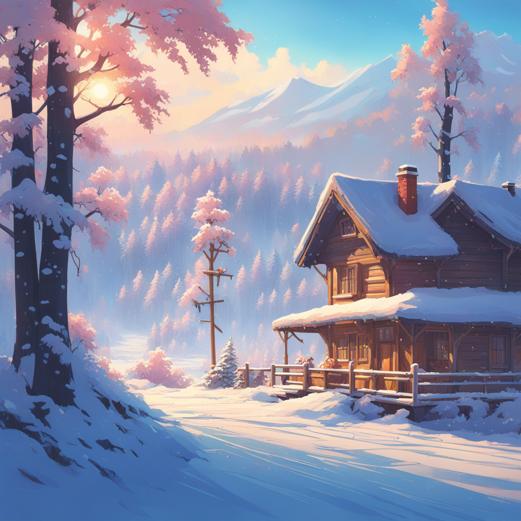 Дом моей мечты.Горы и сосновый лес вокруг.