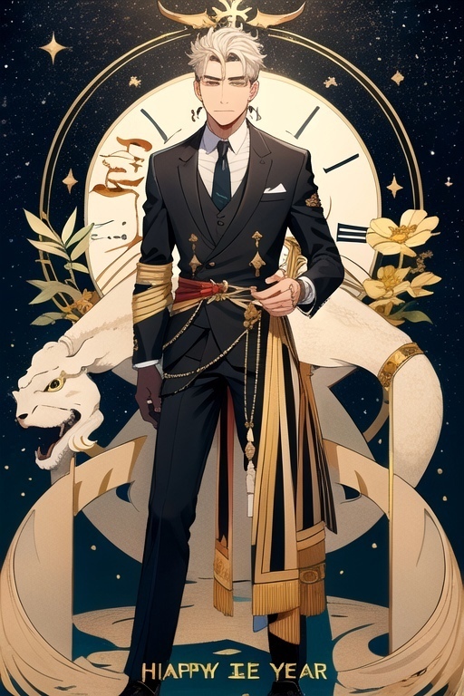 Новогодние знаки Зодиака в мужских образах от нейросети