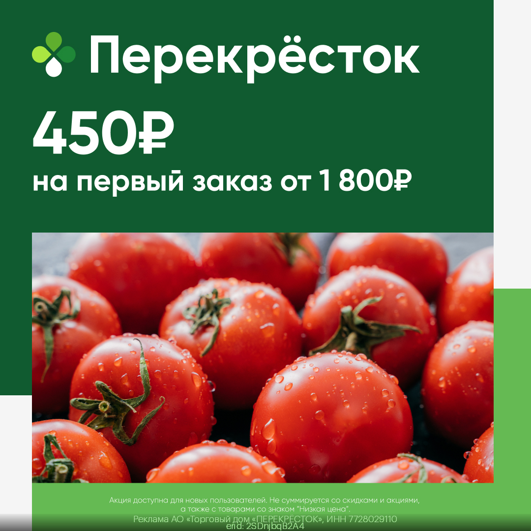 Новые промокоды Перекрёсток Доставка Январь 2024 год