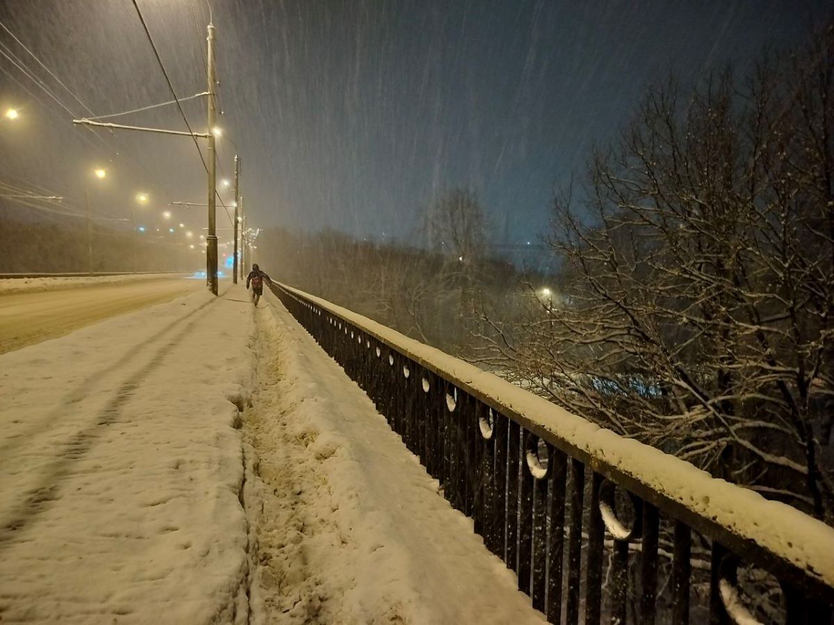 Калуга тонет в снежном месиве