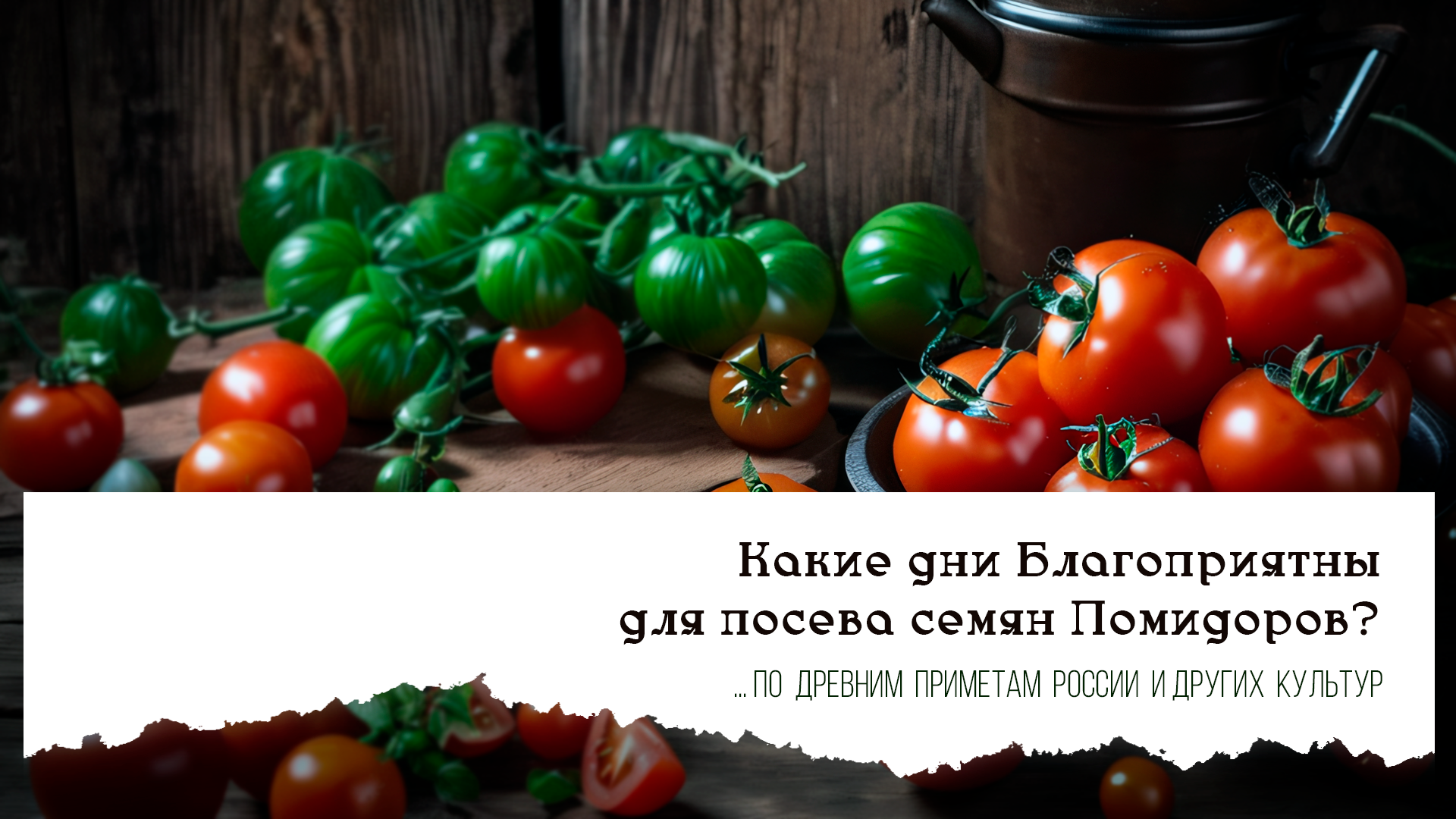 Какие числа благоприятны для посева семян помидоров по древним приметам в России?