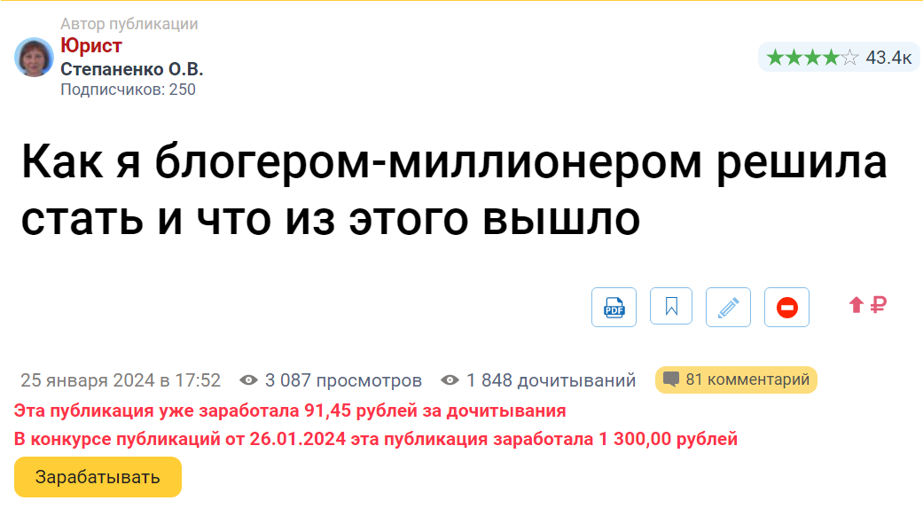 Как я решила стать блогером -миллионером и что из этого получилось?