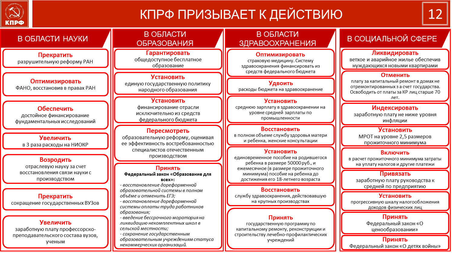 Задачи политической власти