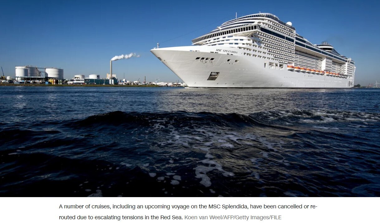 Как напряженность в Красном море мешает круизным путешествиям