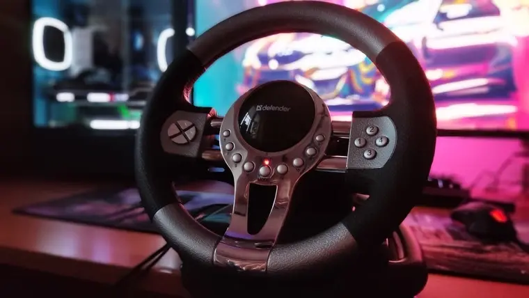 Недорогой геймпад для настоящих гонщиков: обзор руля Defender Forsage GTR
