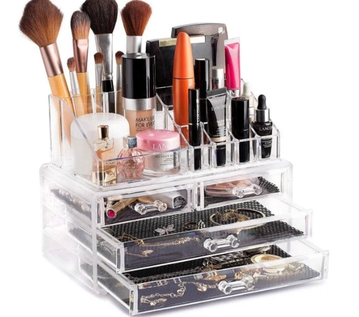 "Gridario: идеальный акриловый органайзер для организации вашей косметики и украшений!"