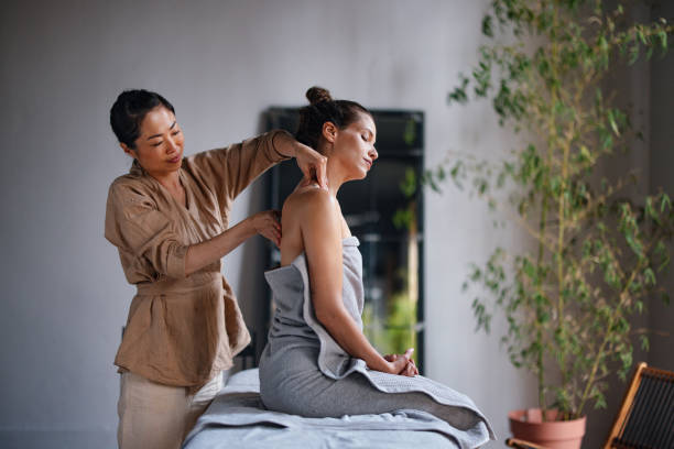 Массаж вслепую.