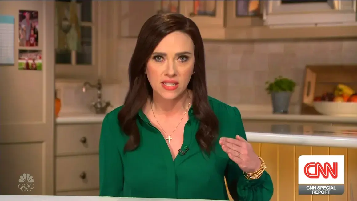 Скарлетт Йоханссон играет сенатора Кэти Бритт в сатире на ее опровержение SOTU в сериале ‘SNL’