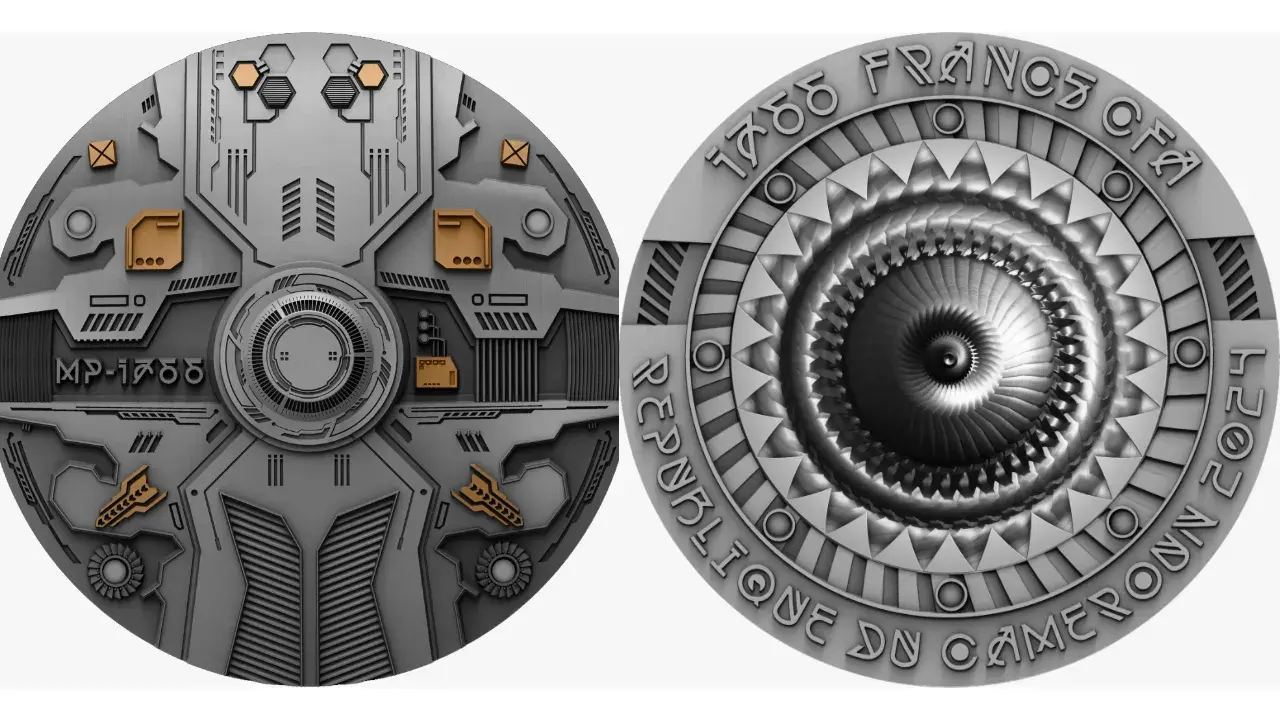 Первая в мире левитирующая монета НЛО MP-1766