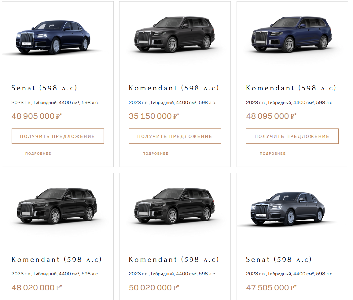 Элитные российские автомобили и мотоциклы