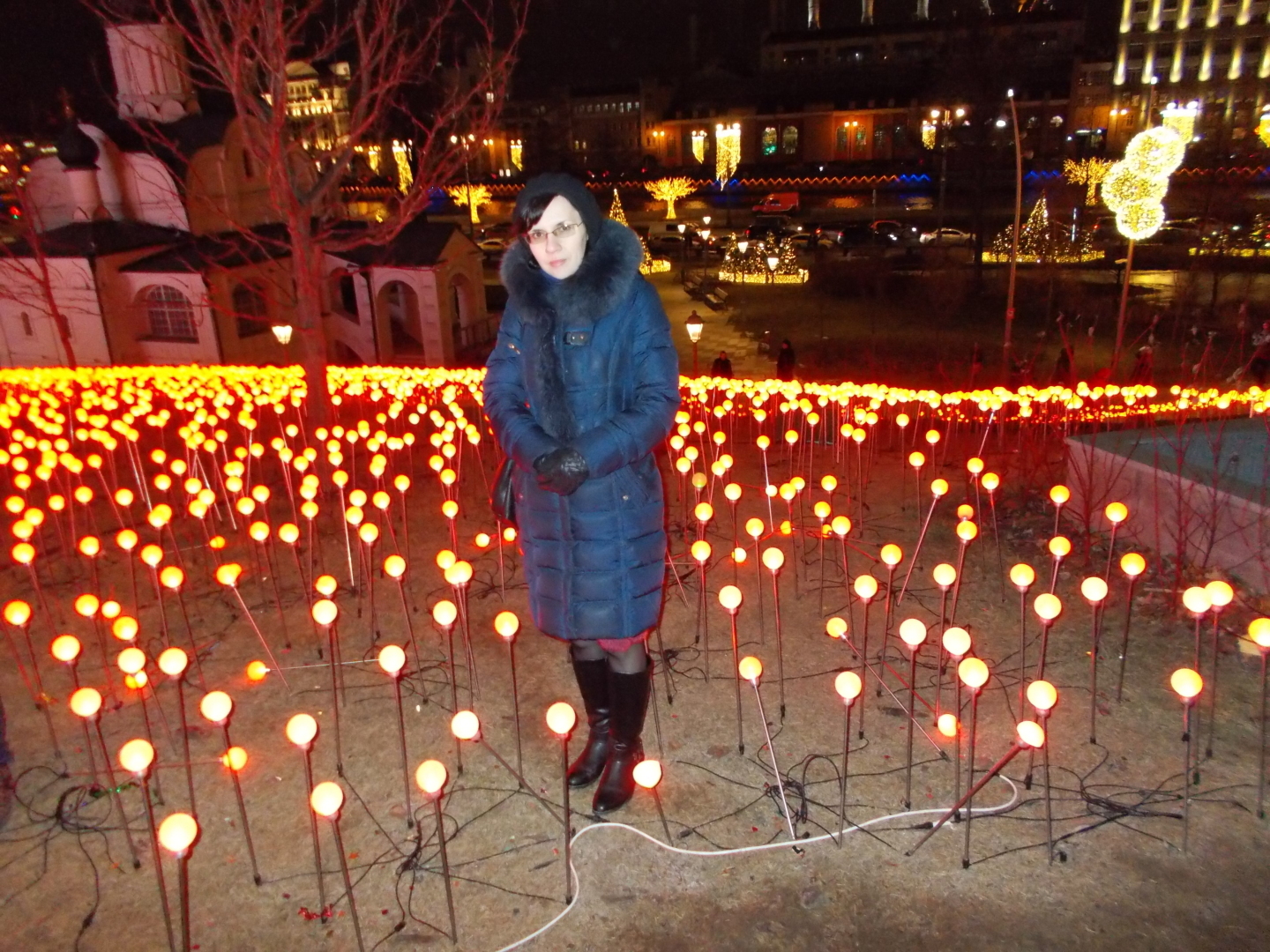 Наша прогулка по вечерней Москве. Ледяная пещера в "Зарядье"