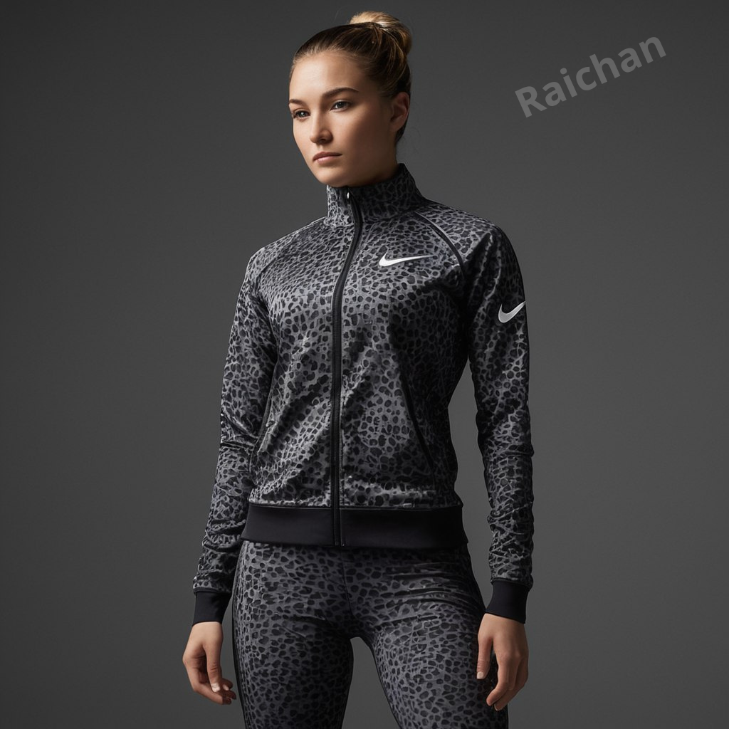 Нейросеть создала по моему запросу. "Леопардовая эстетика: новая коллекция спортивной одежды Nike".