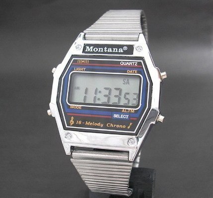 Модные в 1990-х часы Монтана. У них было 16 мелодий и подсветка.