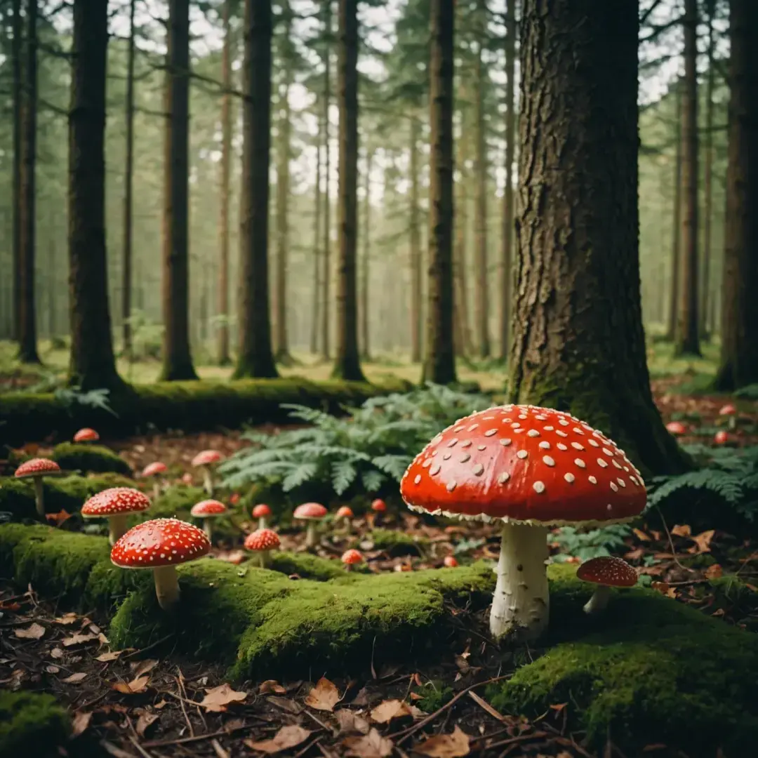 Как ежик с белкой пили чай на шляпке мухомора