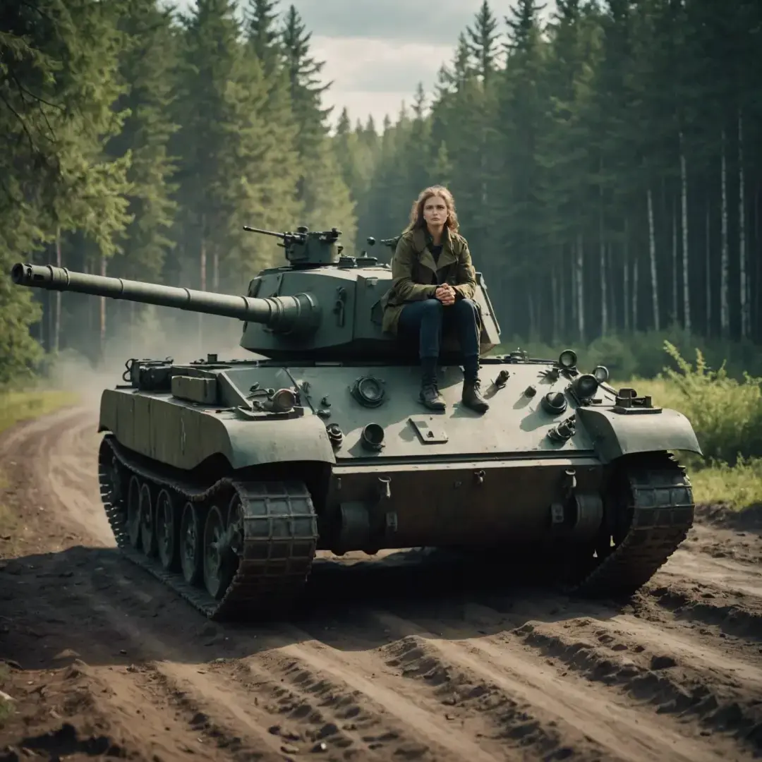 Мария Октябрьская - русская женщина и ее танк