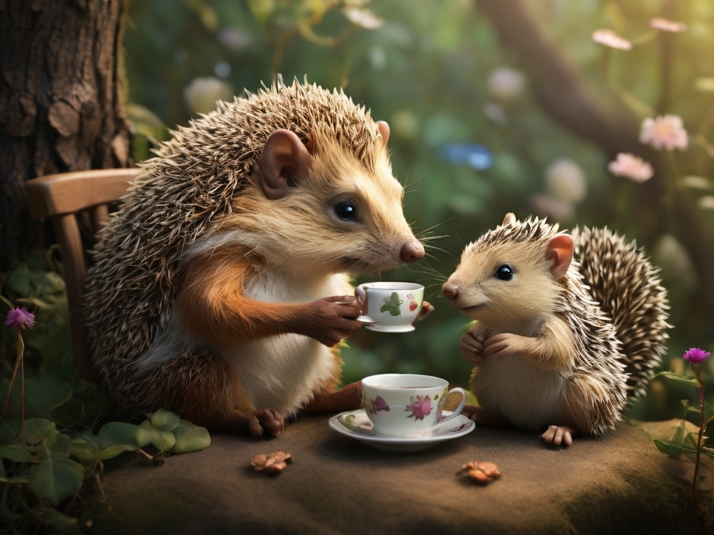 Как ежик с белкой пили чай на шляпке мухомора. День второй