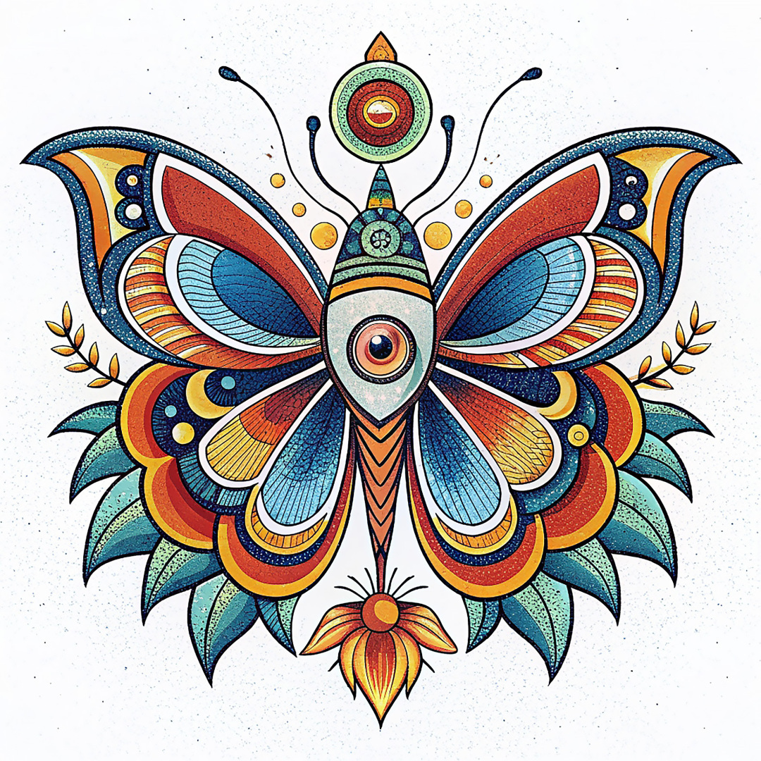 Эскизы крутых татуировок на тему Бабочки