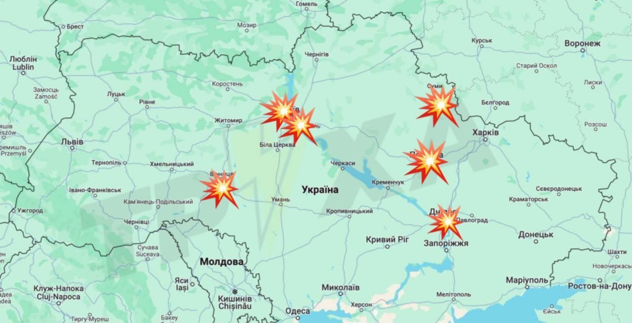 Массированная атака под гром и молнии: ракеты и дроны атаковали объекты в Киеве
