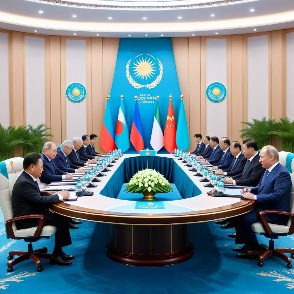 📋 Заголовок: Путин прилетел в Астану для участия в саммите ШОС.