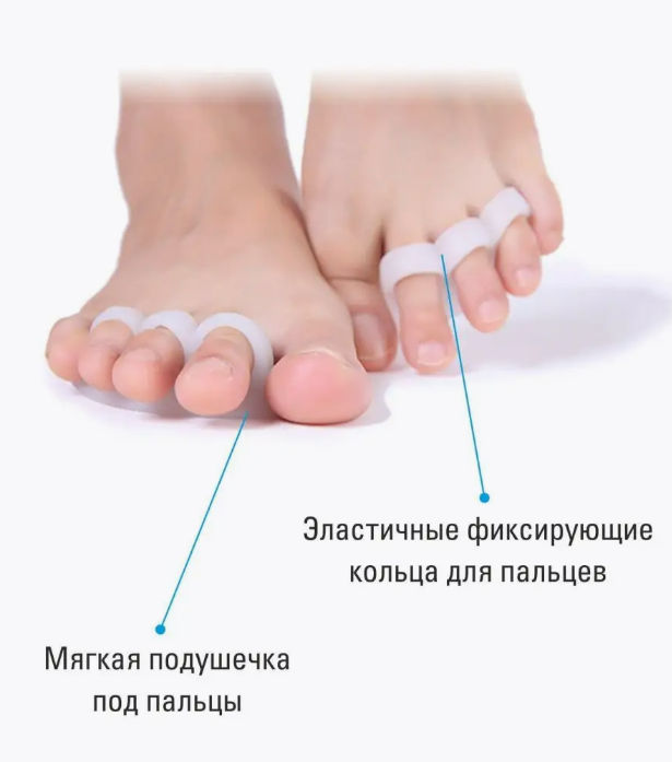 Разделитель для пальцев ног ортопедический силиконовый