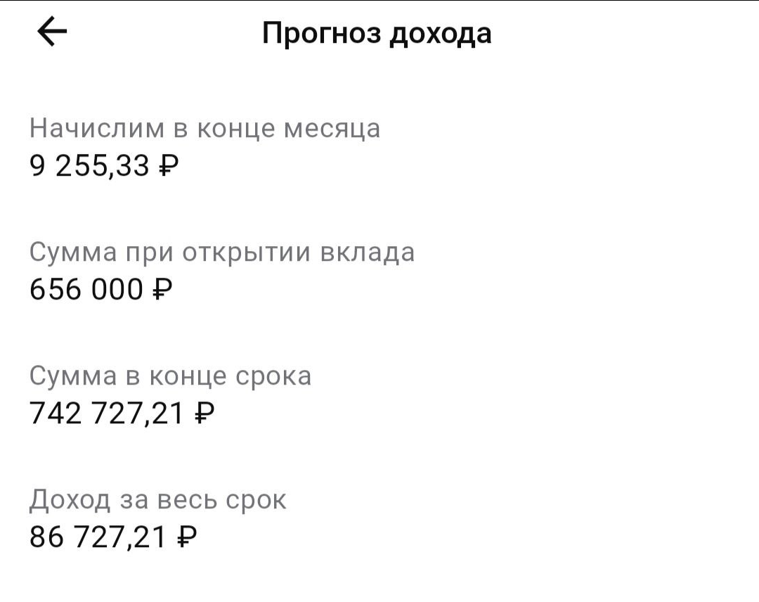 Считаю, сколько получаю процентов в месяц по всем вкладам.