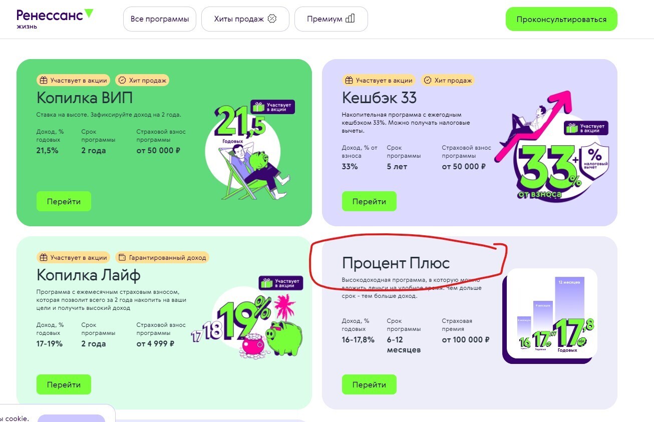 Процент плюс ренессанс