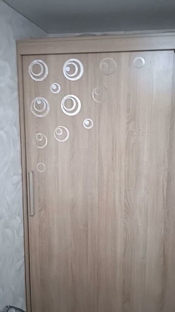 😊😋Дело было вечером, делать было нечего!) Декор для шкафа-купе в виде интерьерных зеркальных наклеек!) Личный лайфхак!😉😜