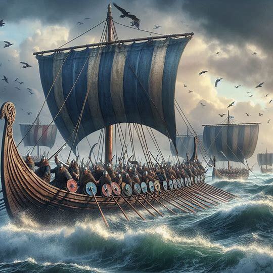 Нейросети и история часть 3. Битва викингов на даккарах