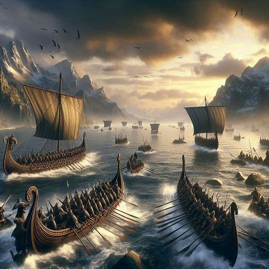 Нейросети и история часть 3. Битва викингов на даккарах