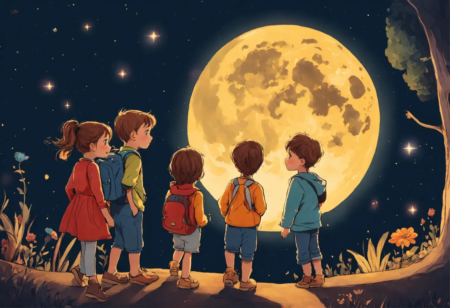 Детская сказка на ночь. о доброй девочке по имени Луна.
