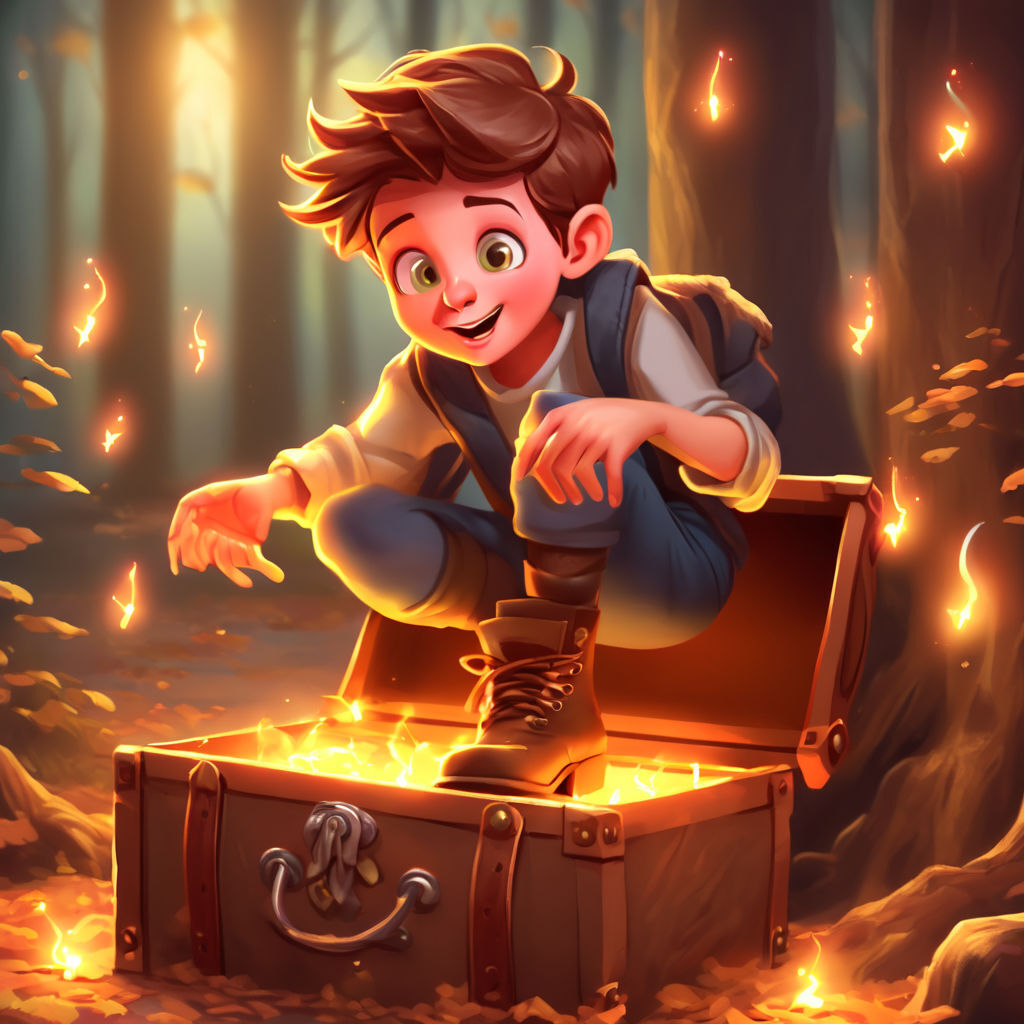 Детская сказка на ночь, про мальчика Ваню и волшебные сапожки.