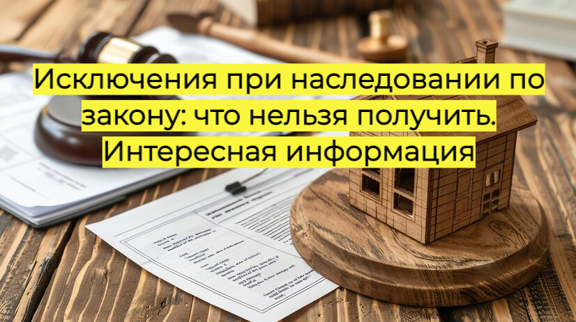 Исключения при наследовании по закону: чего нельзя получить. Интересная информация