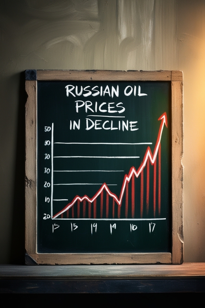💥Российская нефть стала дешеветь.🔻