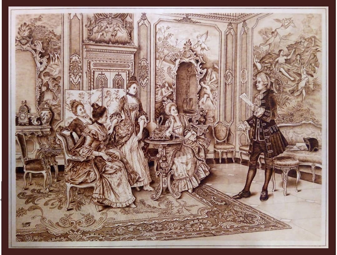Пирография (букв. «рисование огнём»)