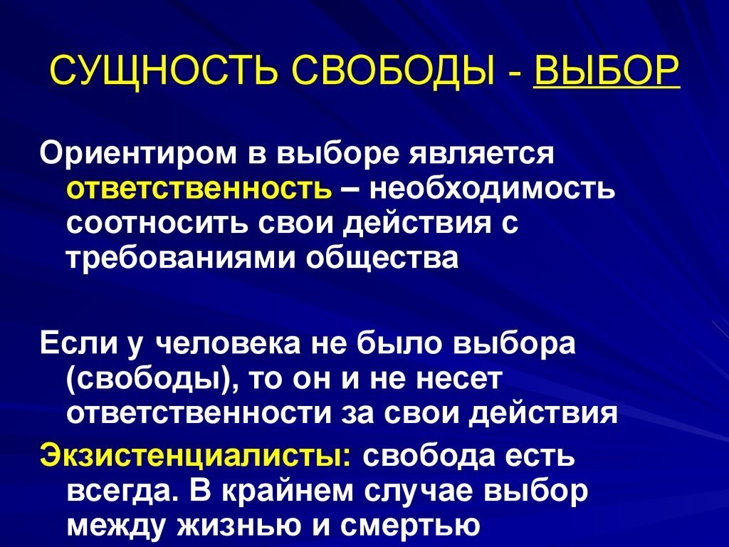 Сущность свободы