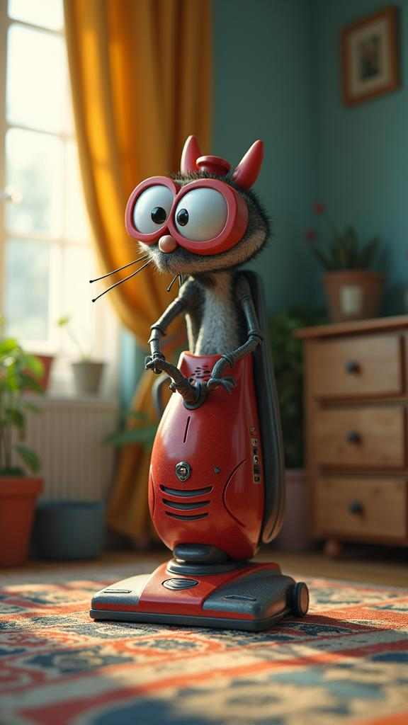 Когда пылесос решил стать художником и нарисовал шедевр на ковре