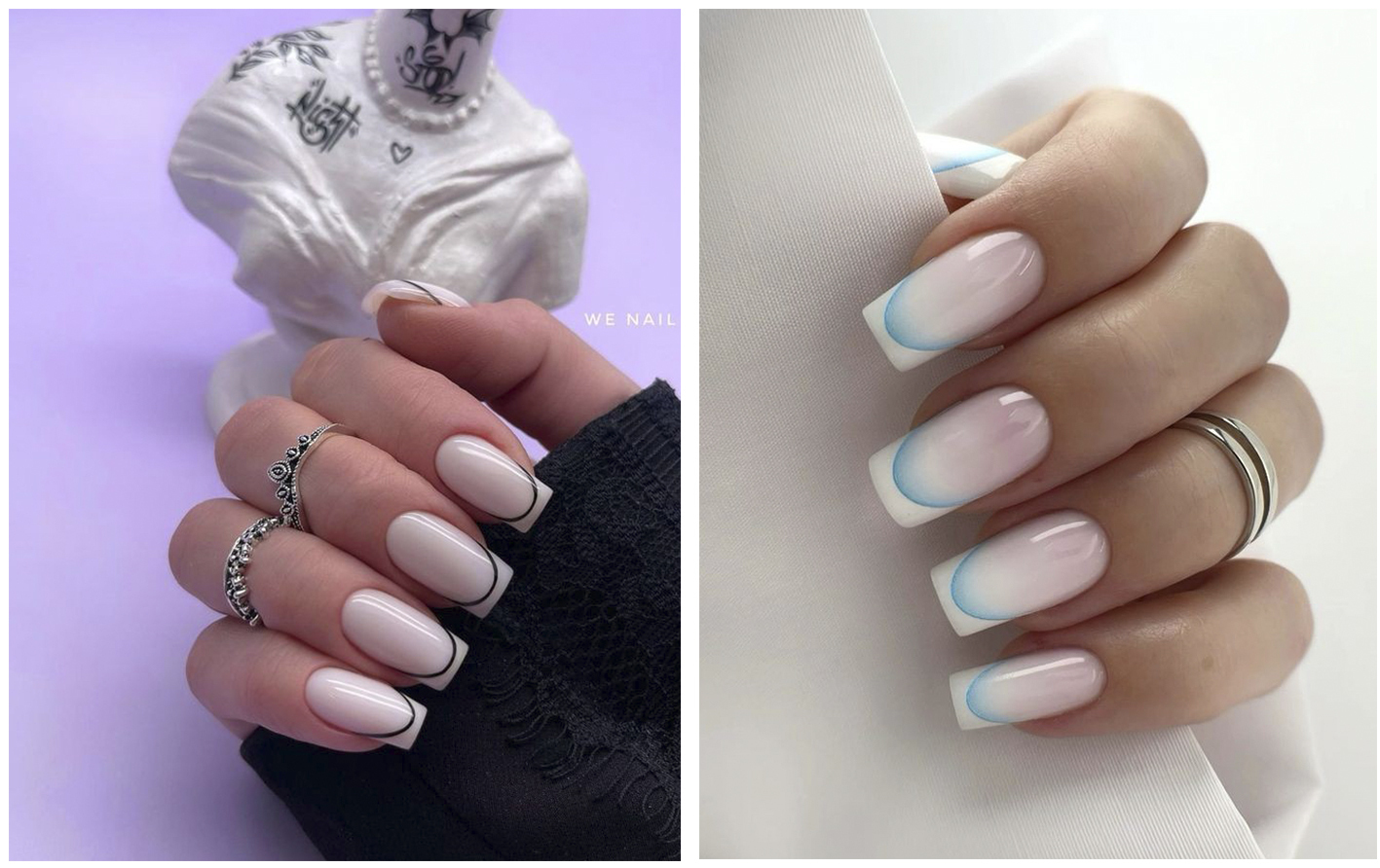 Французский маникюр в моде: +40 идей от классики до необычного исполнения