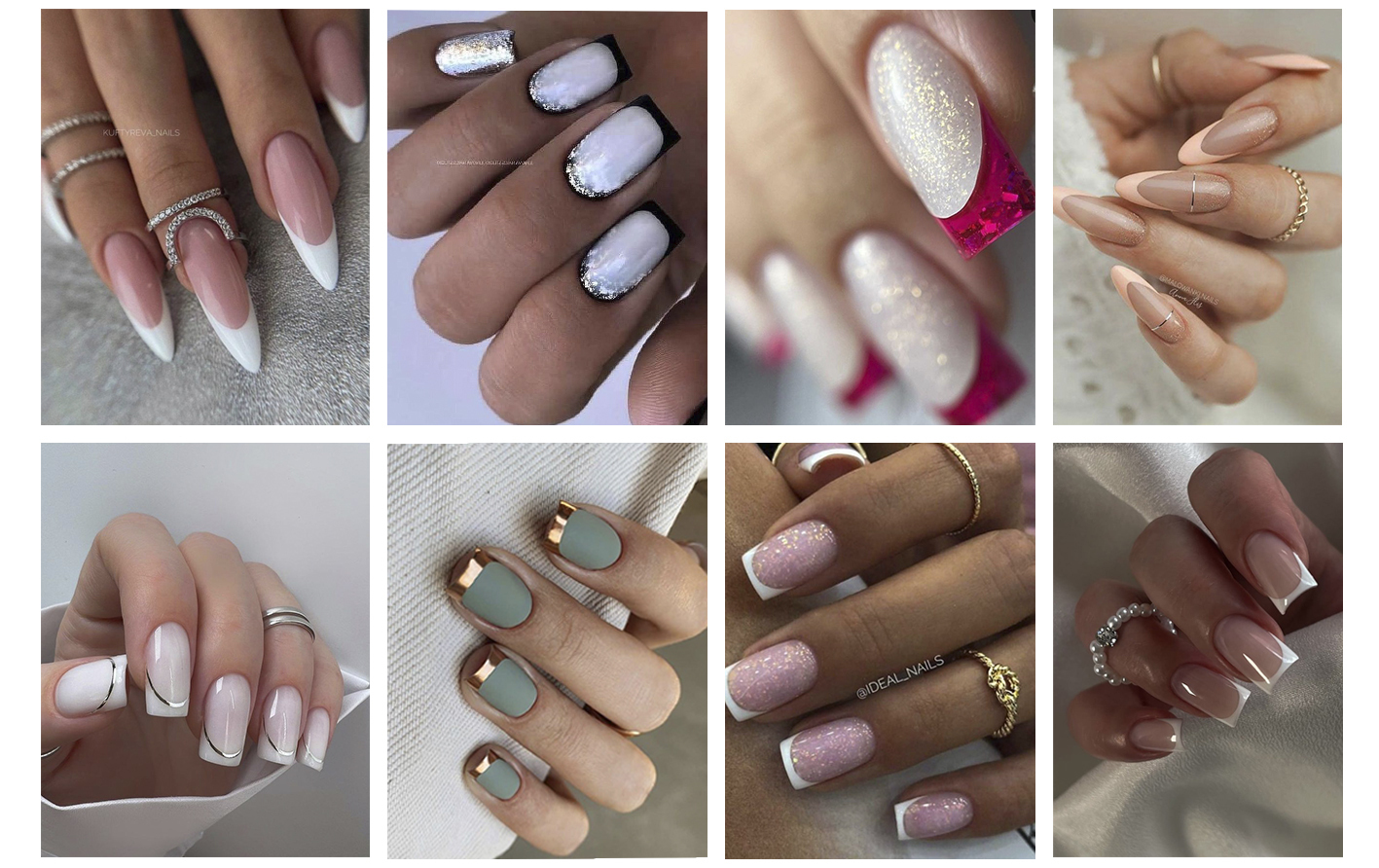 Французский маникюр в моде: +40 идей от классики до необычного исполнения