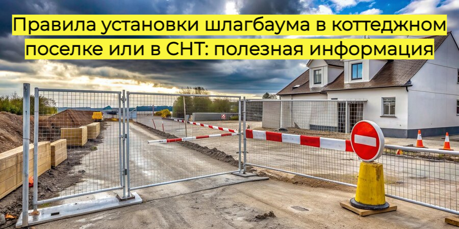 Правила установки шлагбаума в коттеджном поселке или в СНТ: полезная информация