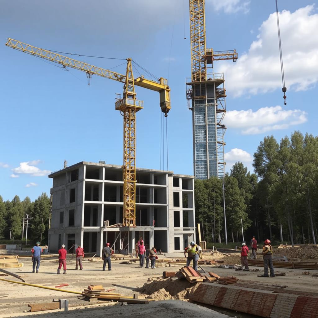 ⚡📢⚡Есть как минимум один пострадавший. На стройке на севере Москвы рухнул строительный кран