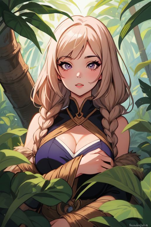 Талия, повелительница зверей, в пышных джунглях Вердантии, где процветает ее великолепная связь с обитателями джунглей. Она говорит на их языке, подде