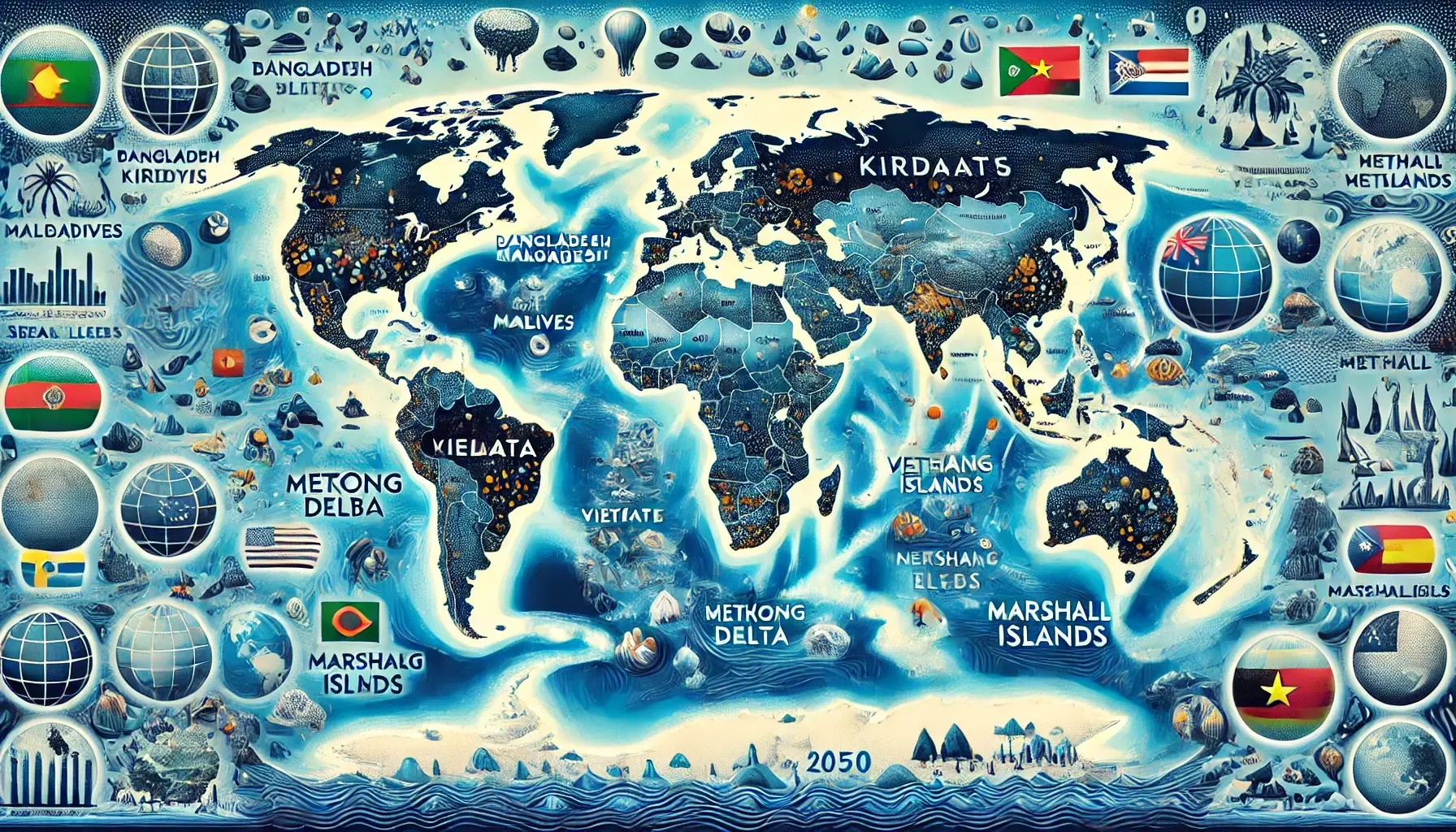 Какие страны мира будут затоплены в результате глобального потепления к 2050 году