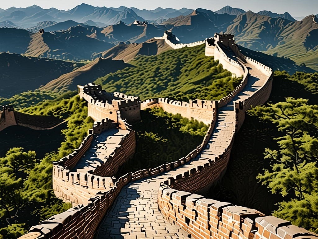 Великая Китайская стена не является одной сплошной конструкцией, а состоит из множества отдельных частей.