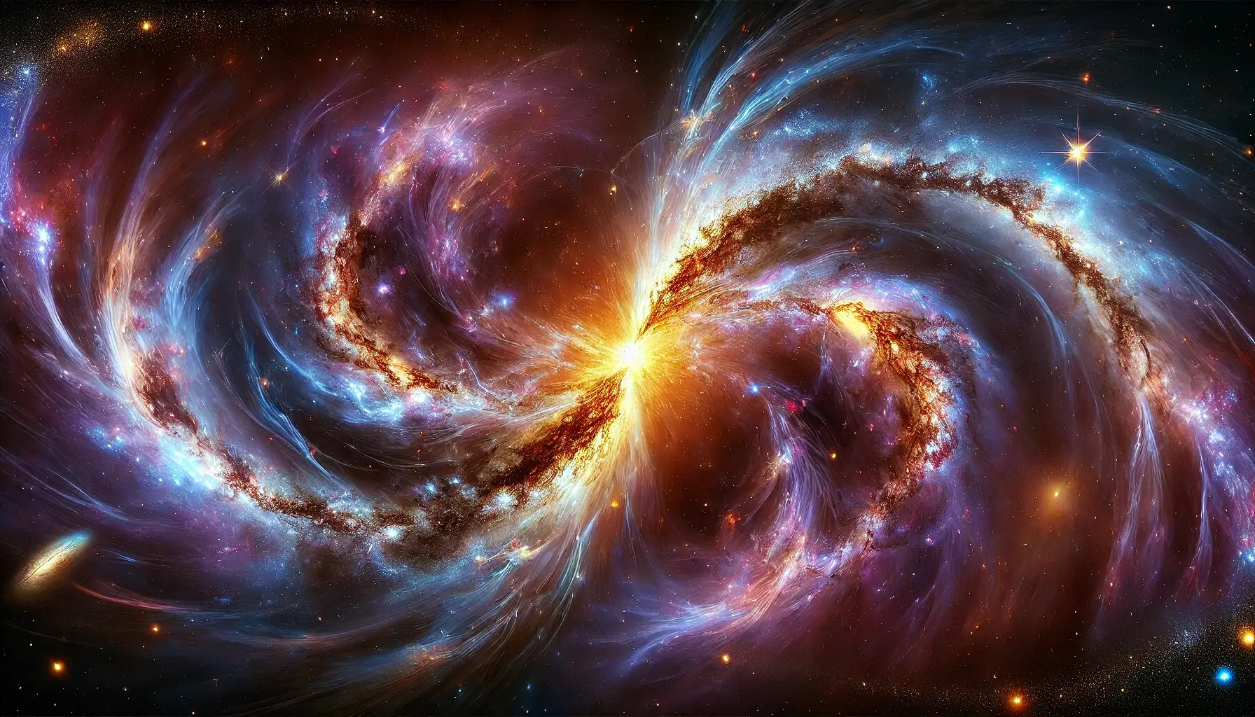 Голос космоса. Учёные зафиксировали мощные ударные волны от столкновения галактик.