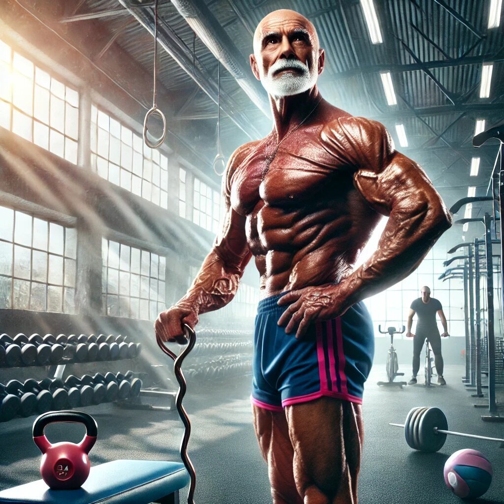 В 84 года у него пресс как у 30-летнего!